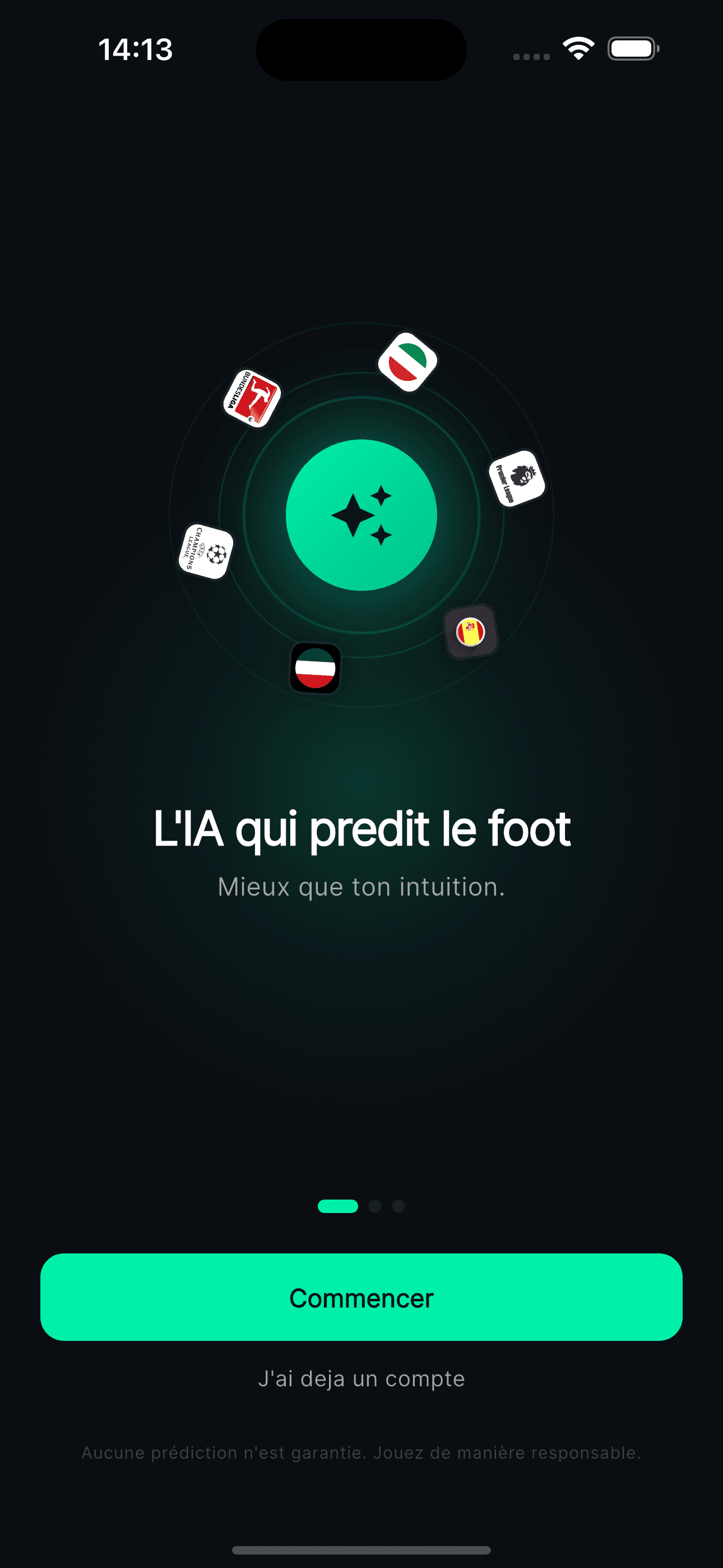 MatchMind - Home screen
