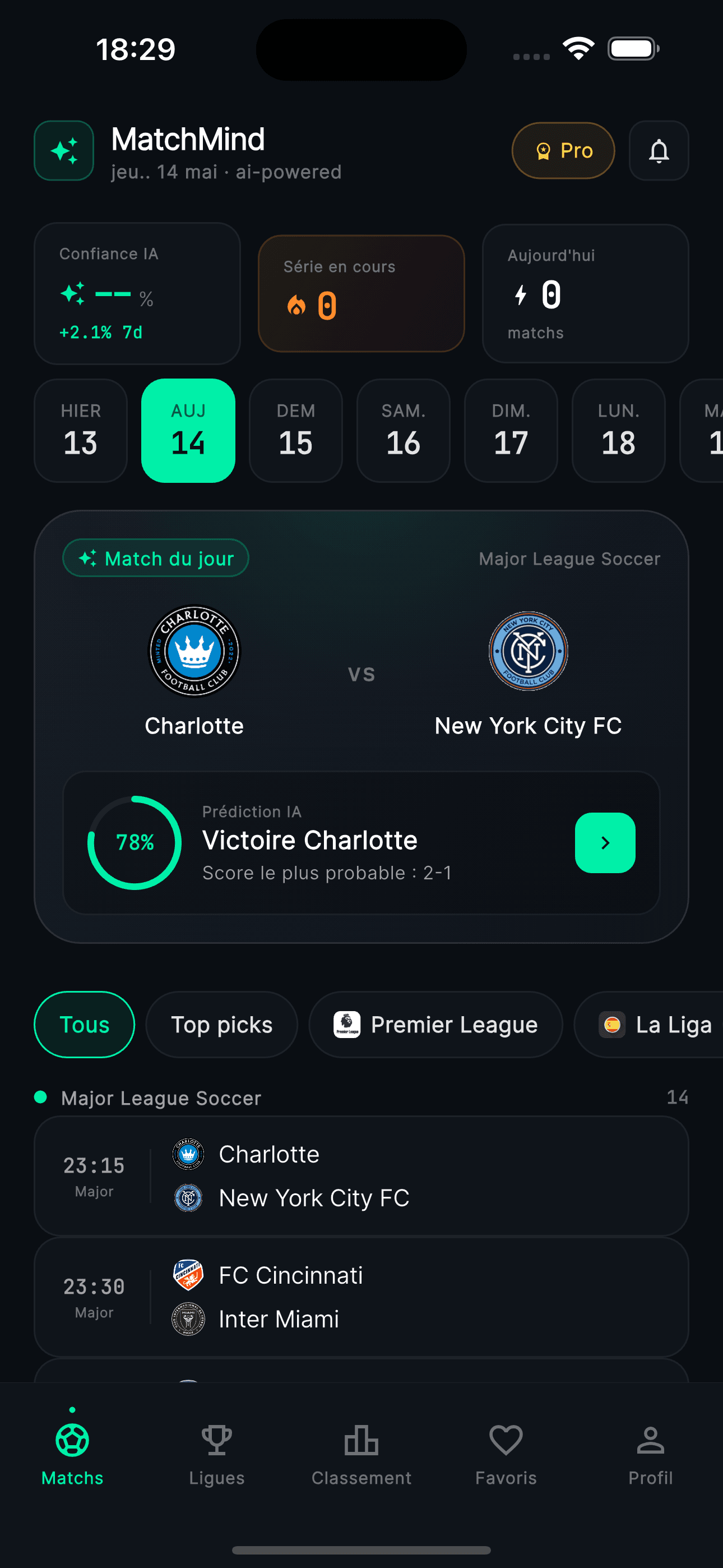 MatchMind - Browse matches
